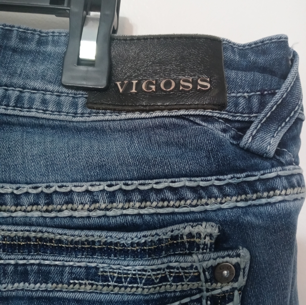 Vicoss Dublin Women's Stretch Medium Wash Boot cut  Jeans w Embroidery sz 16 - Picture 5 of 13